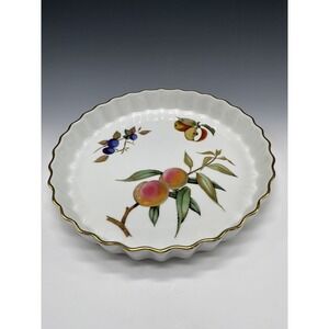 Royal Worcester Evesham Gold 10.25" Quiche Tart Pan Dish Pie